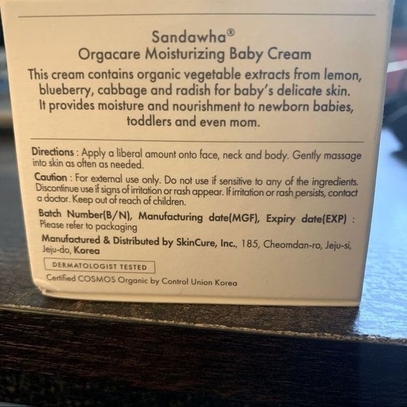 Sandawha Orgacare Moisturizing Baby Cream - Picture 3 of 7